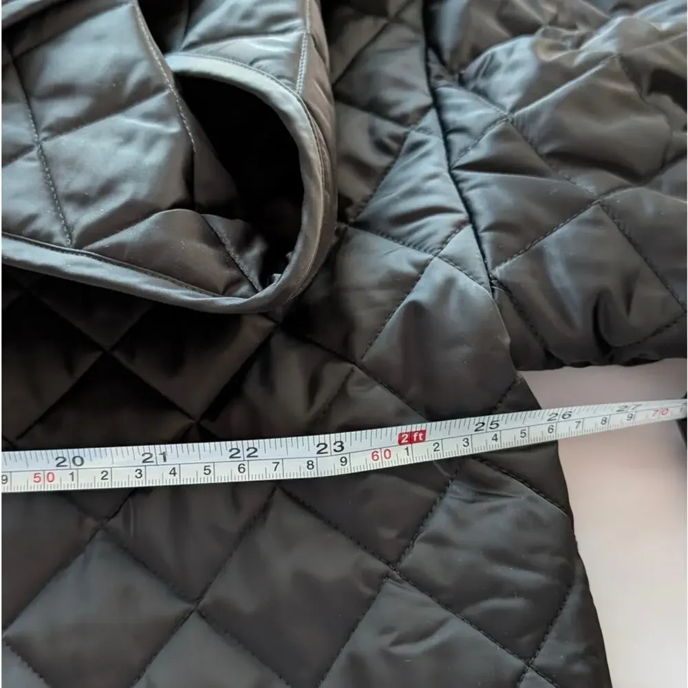 NWT TOTEME Black Scarf-detailed Quilted Recycled-shell Jacket, size IT 40/ US8 - Picture 7 of 9